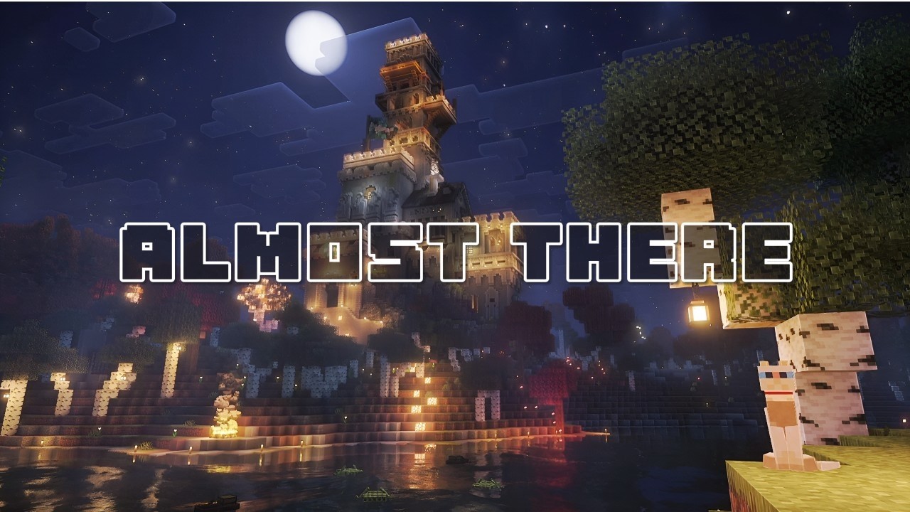 Quiet Night by the Castle 🌕 — Peaceful Minecraft Ambience (3 Hours, No Music)