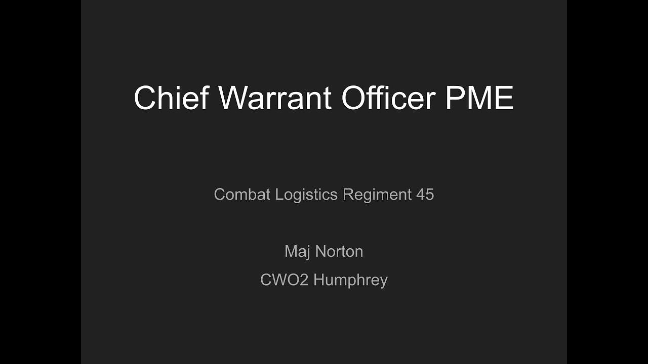 CWO Q&A - How and Why to become a Chief Warrant Officer