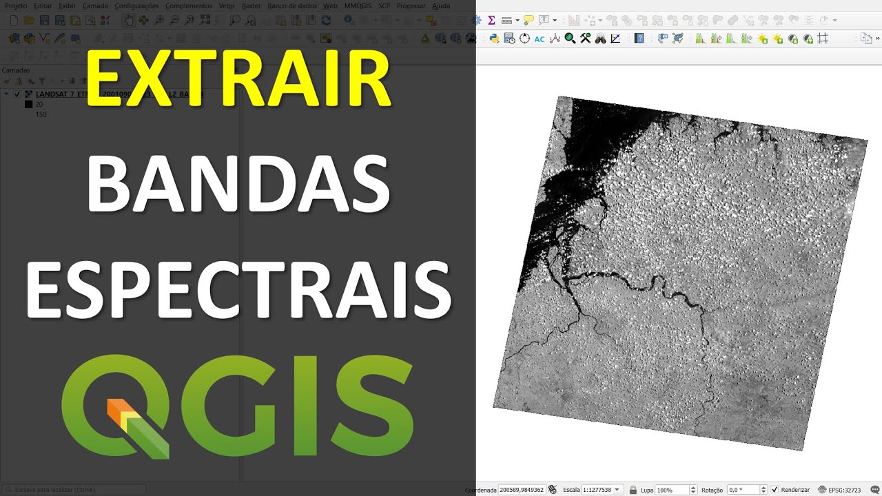 Como extrair Bandas Espectrais pela Calculadora Raster do QGIS