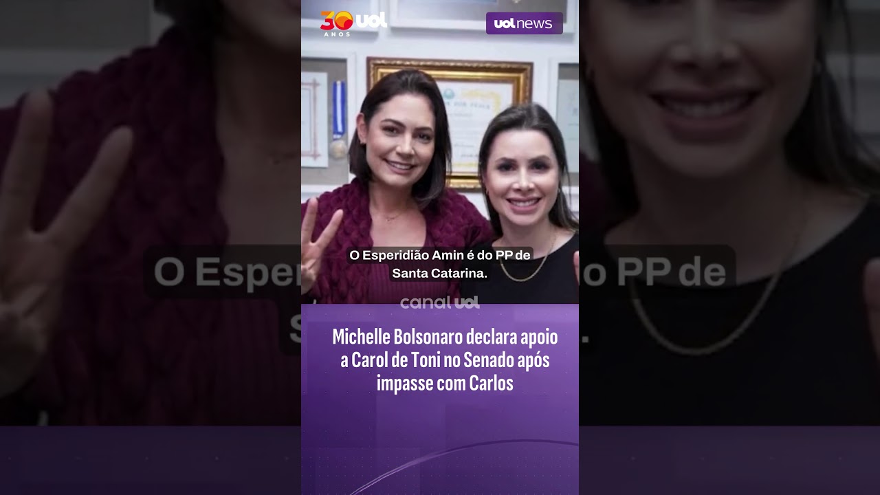 Michelle Bolsonaro declara apoio a Carol de Toni no Senado ap&oacute;s impasse com Carlos