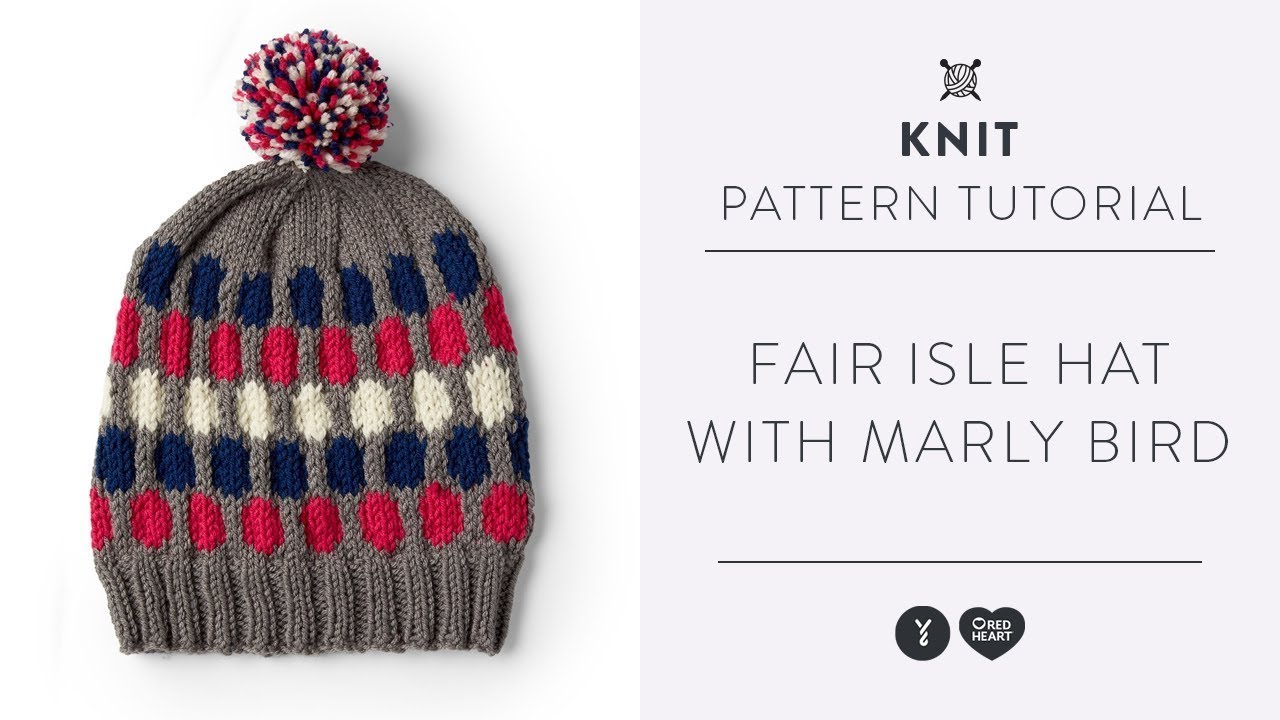 How to Knit a Polka Dot Fair Isle Hat | Free Pattern With Marly Bird