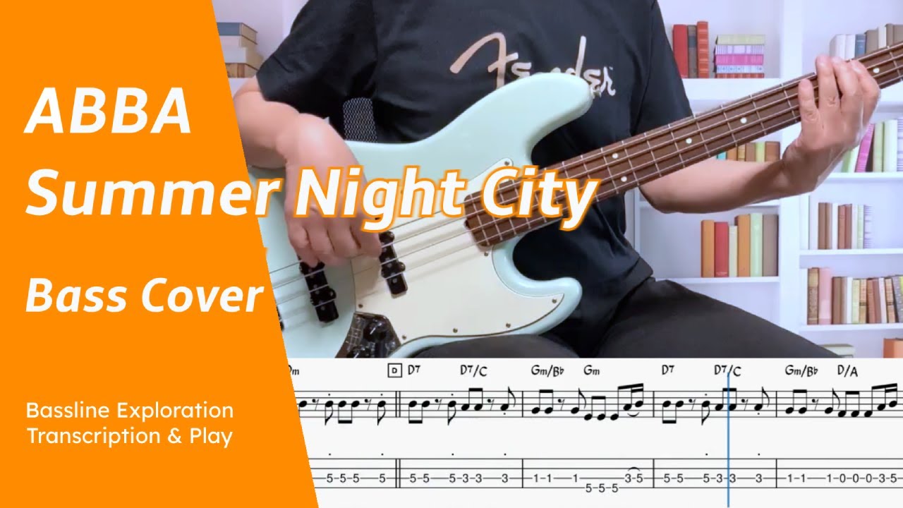 ABBA - Summer Night City - Bass Cover