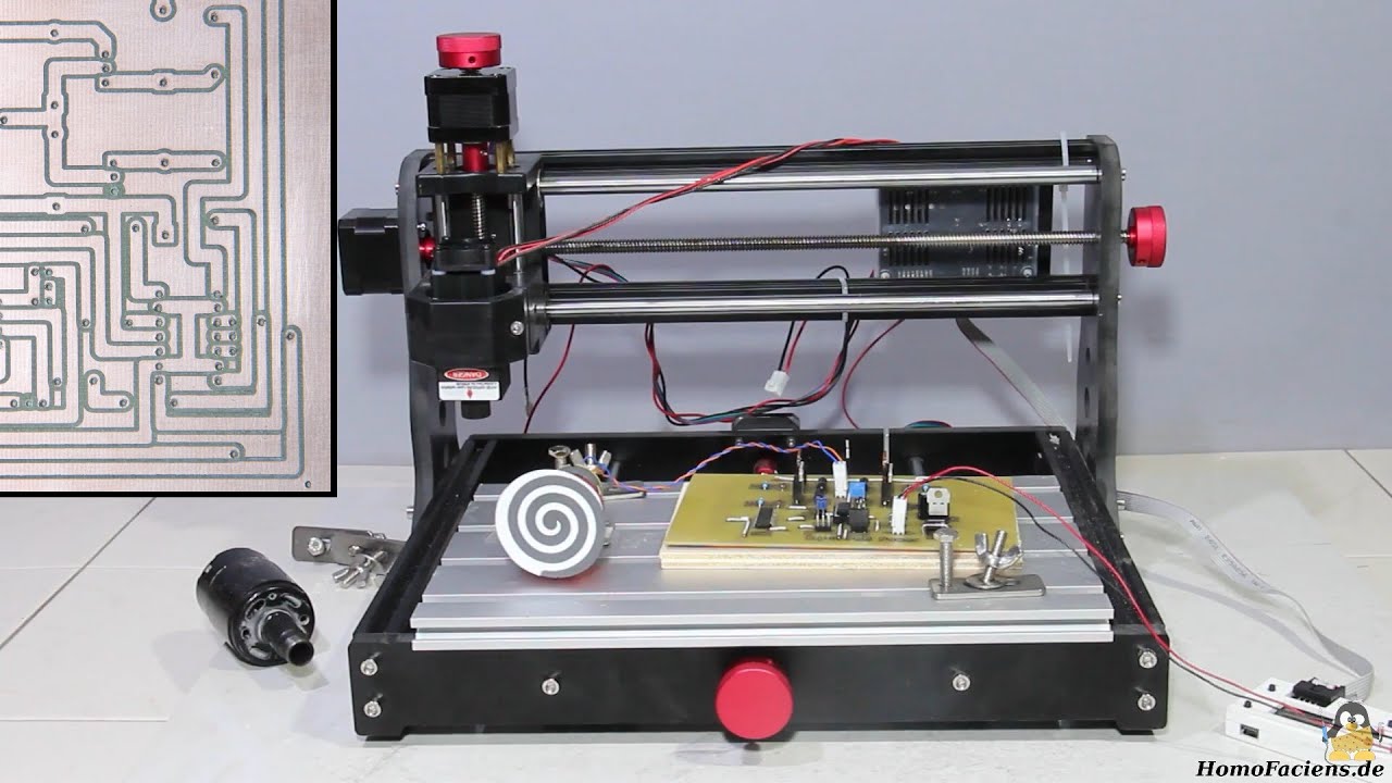 Isolation milling a PCB with the CNC 3018Pro from Mostics