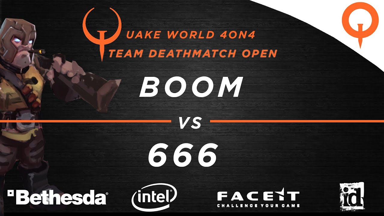 BOOM vs 666 - QuakeWorld 4vs4 (QuakeCon 2016)