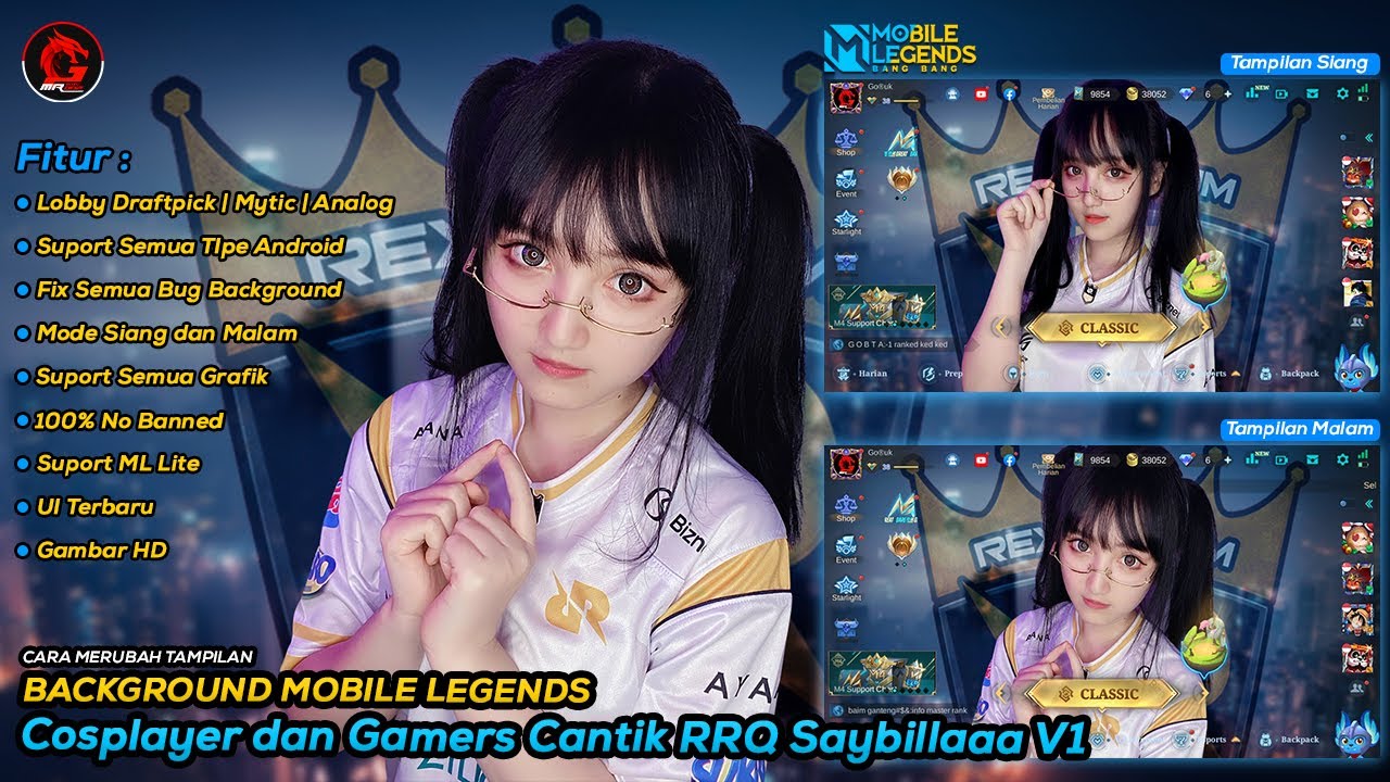 Background ML Terbaru Cosplayer dan Gamers Cantik RRQ Saybillaaa V1