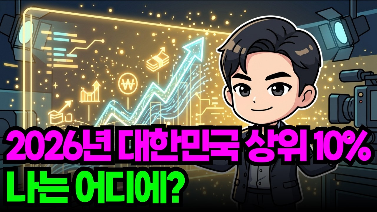 2026년 상위 10% 커트라인 14억? 통장 잔고 늘어도 가난해지는 진짜 이유..AI콘텐츠
