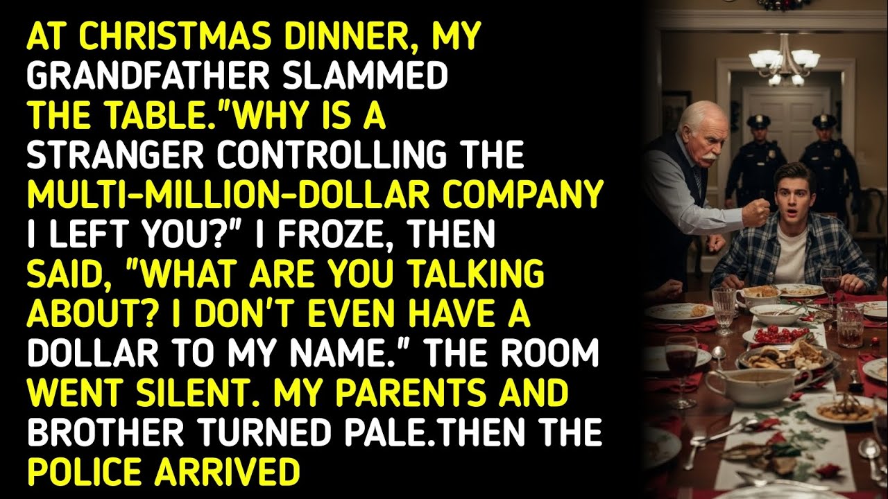 AT CHRISTMAS DINNER, MY GRANDFATHER SLAMMED THE TABLE.
