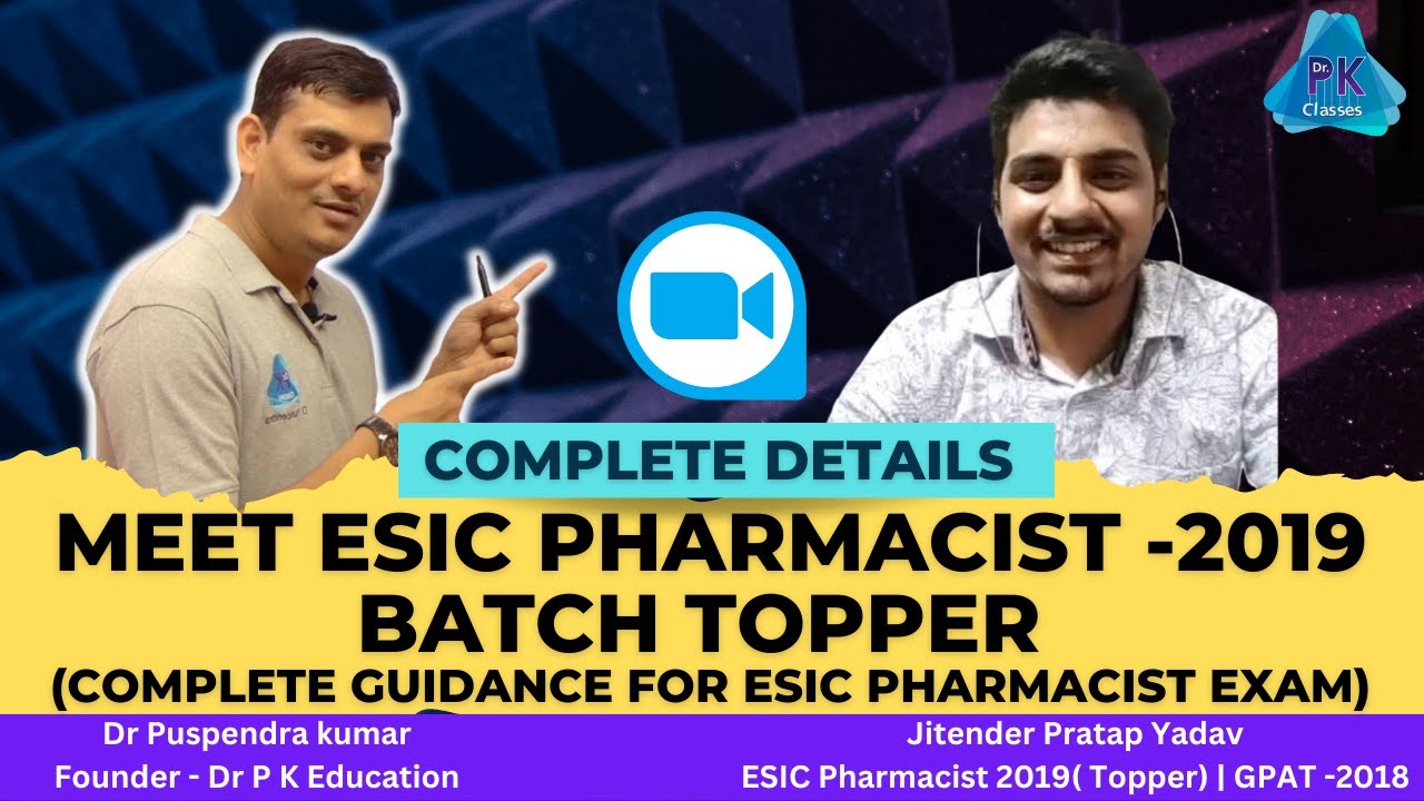 Meet ESIC Pharmacist - 2019 Batch Topper | Jitender Pratap Yadav | ESIC Preparation Guidance
