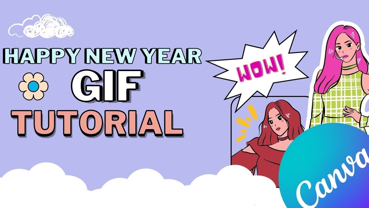 Happy New Year Gif Tutorial in Canva (English Subs Available)