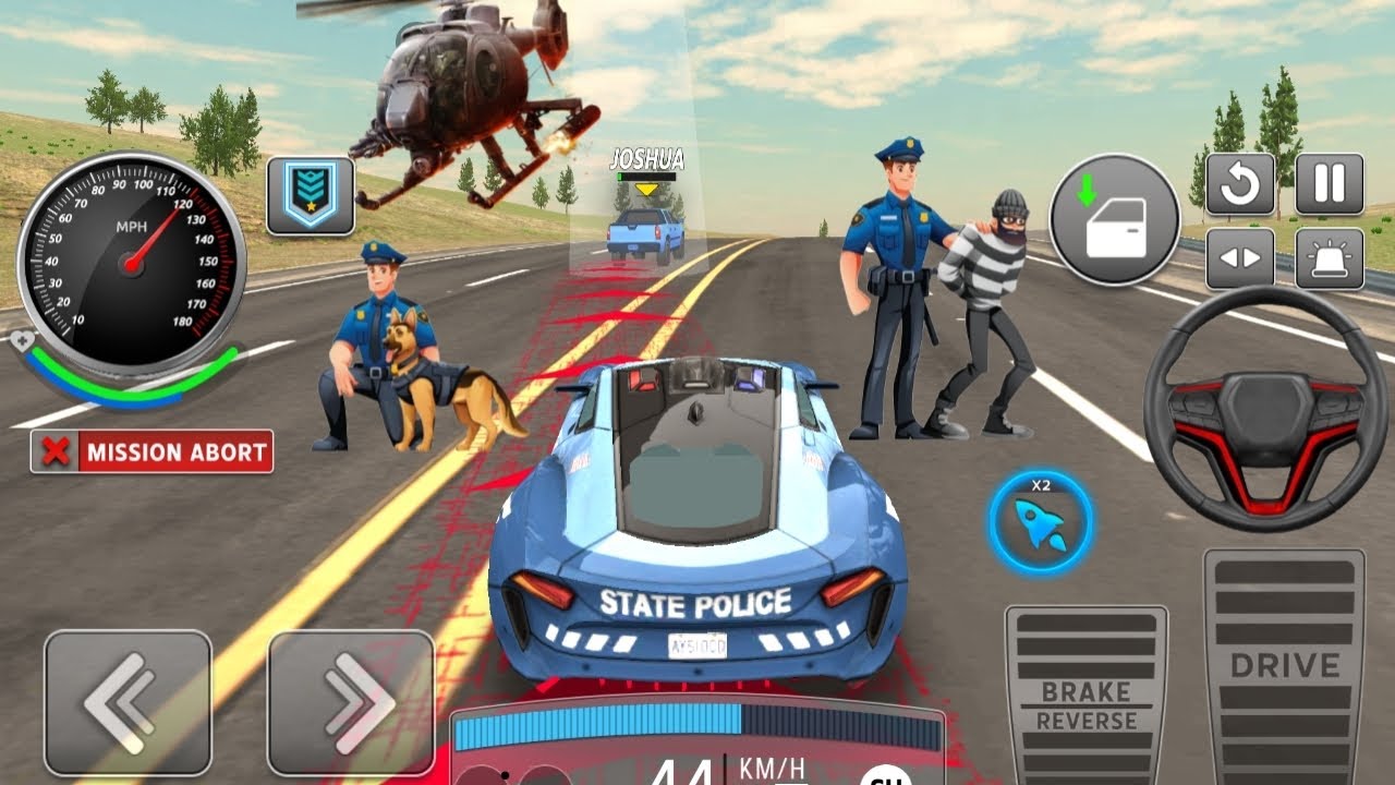 Police Car Driving Gameplay | Catch the Criminals | Fast Police Car Chase | Android Simulator Game