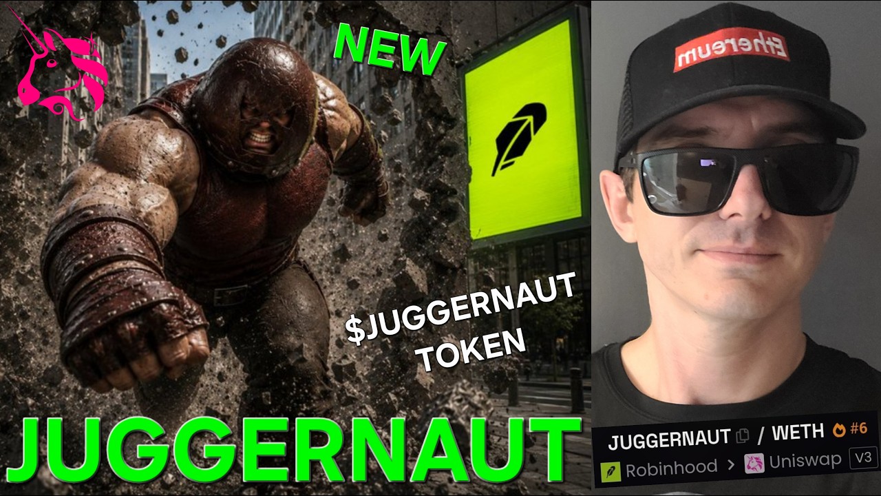 $JUGGERNAUT - THE JUGGERNAUT TOKEN on ROBINHOOD CHAIN CRYPTO COIN HOW TO BUY MEMECOIN BLOCKCHAIN NEW