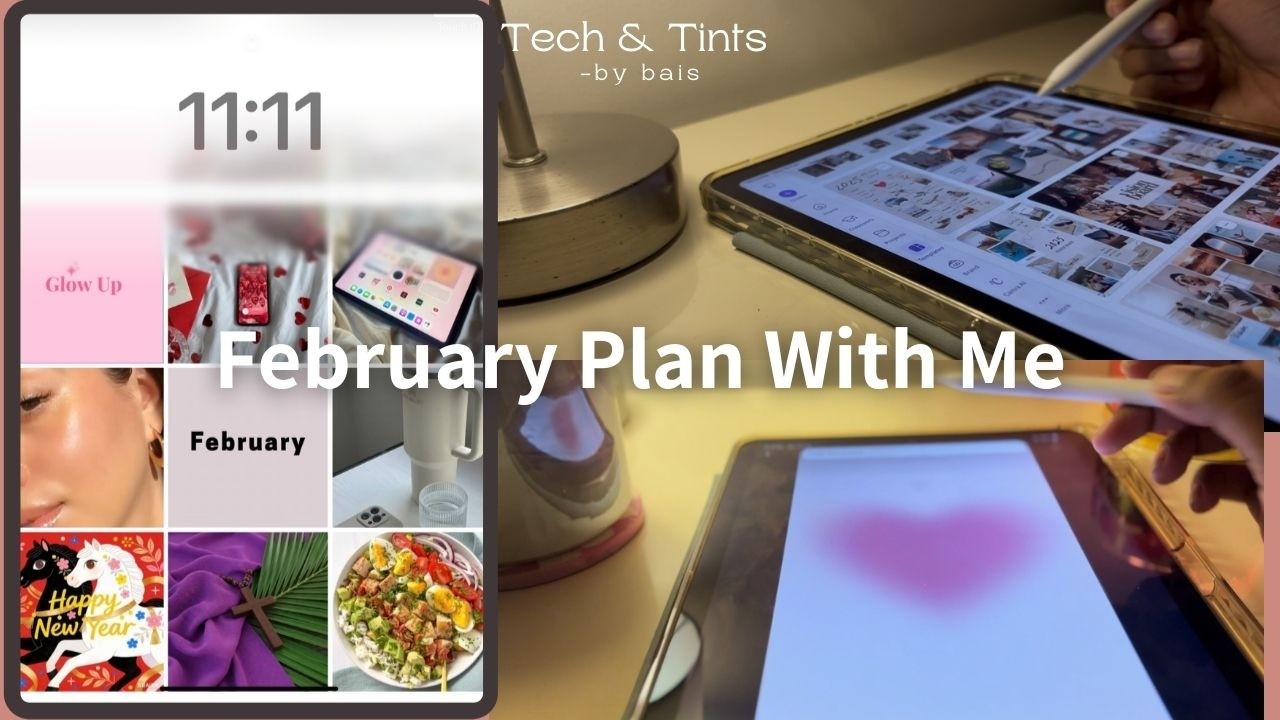 February Vision Board Planning 🌸  Healthy Habits, Clear Skin & Monthly Reset #ipad #srilanka