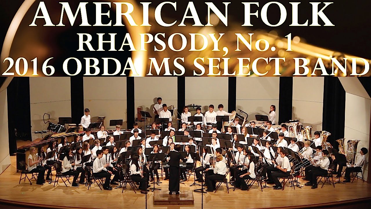 American Folk Rhapsody, No. 1 | 2016 OBDA Middle School Select Band | MultiCam