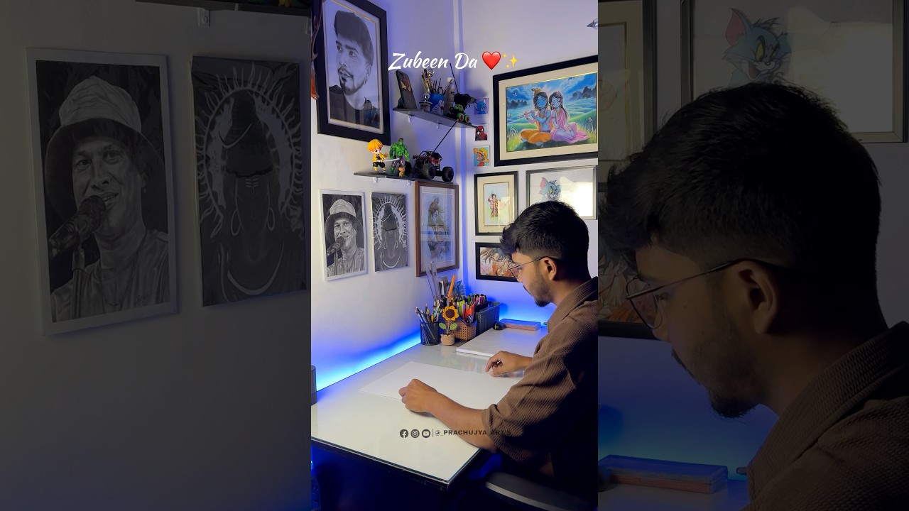 Zubeen Garg drawing outline ❤️✨ #drawing #shots #shortvideo #zubeengarg #viral #trending