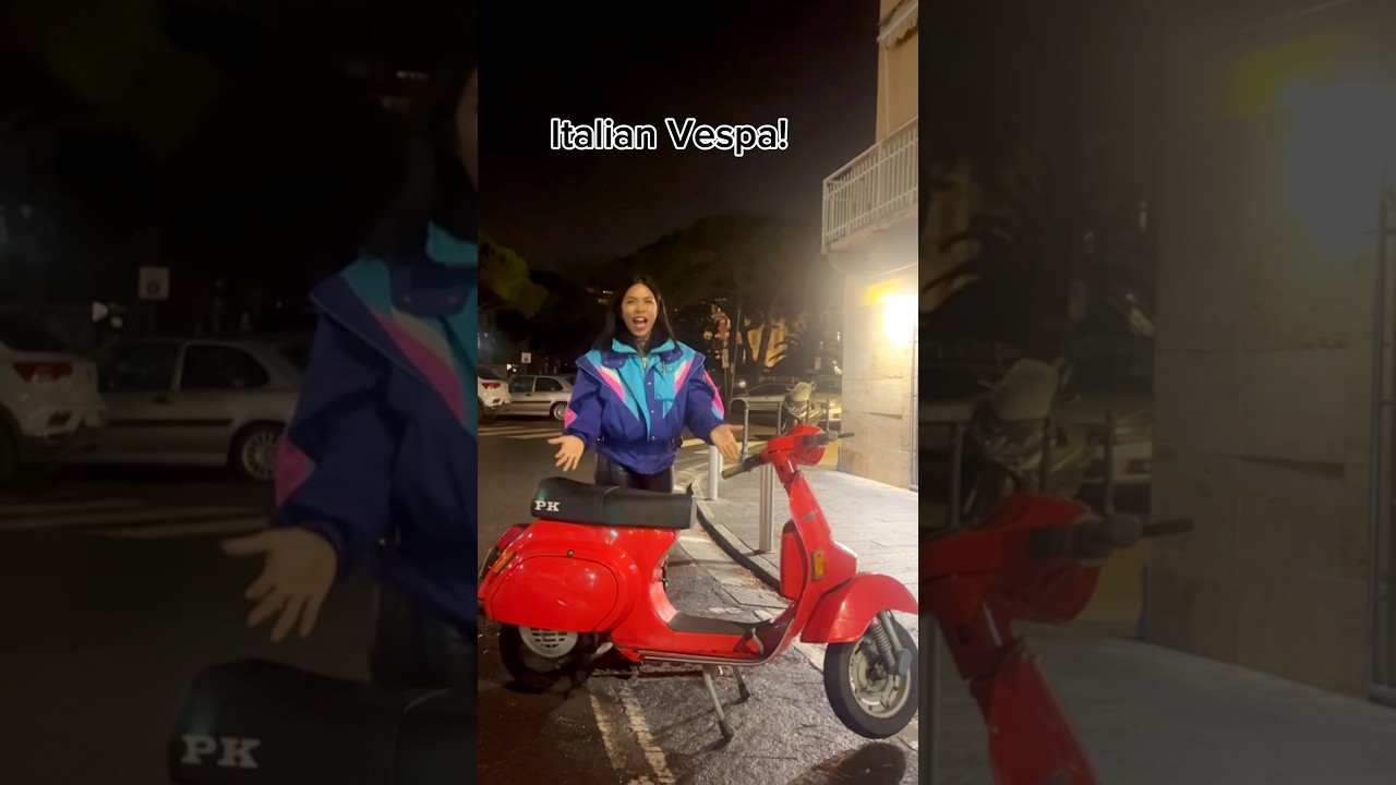 🇮🇹 Italian VESPA & Big Waves in Italy! #italianvespa #vespa