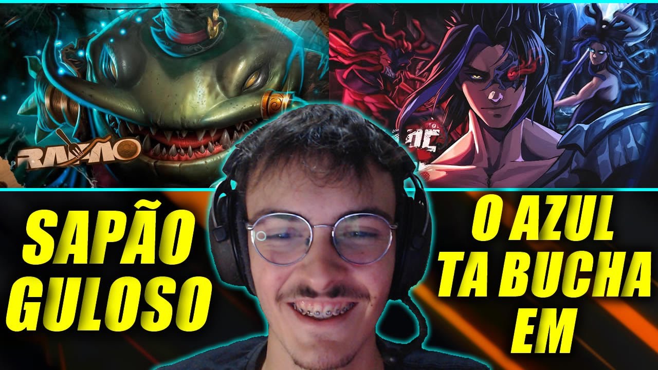 REACT 2 em 1 - OKABE e RAFÃO - Tahm Kench e Kayn (League of Legends)