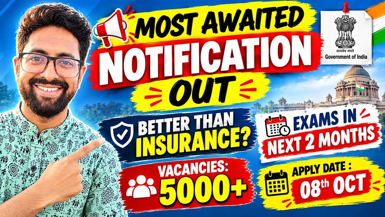 New notification out ✅ Better than Bank po? Exam in 2 months?