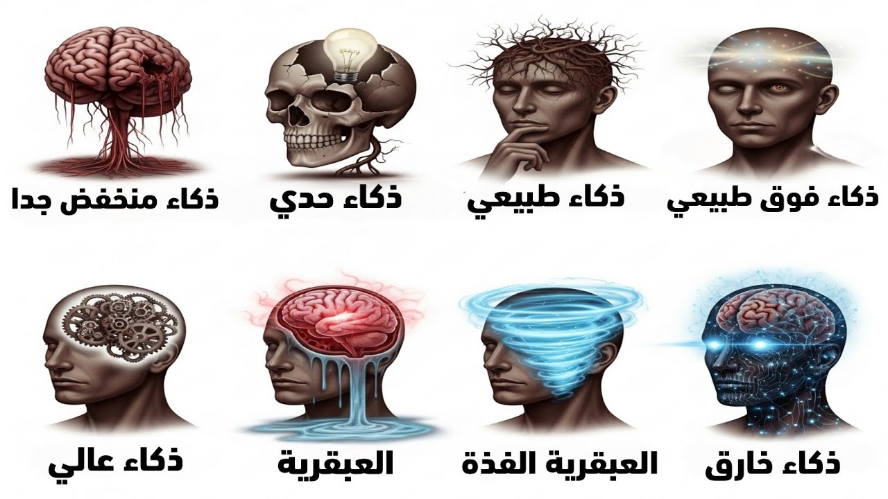 شرح جميع درجات الذكاء البشري في 14 دقيقة ! (في اي درجة ذكاء انت) ؟