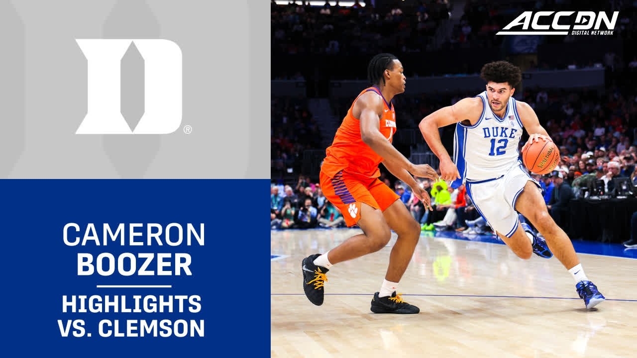 Duke's Cameron Boozer Highlights vs. Clemson