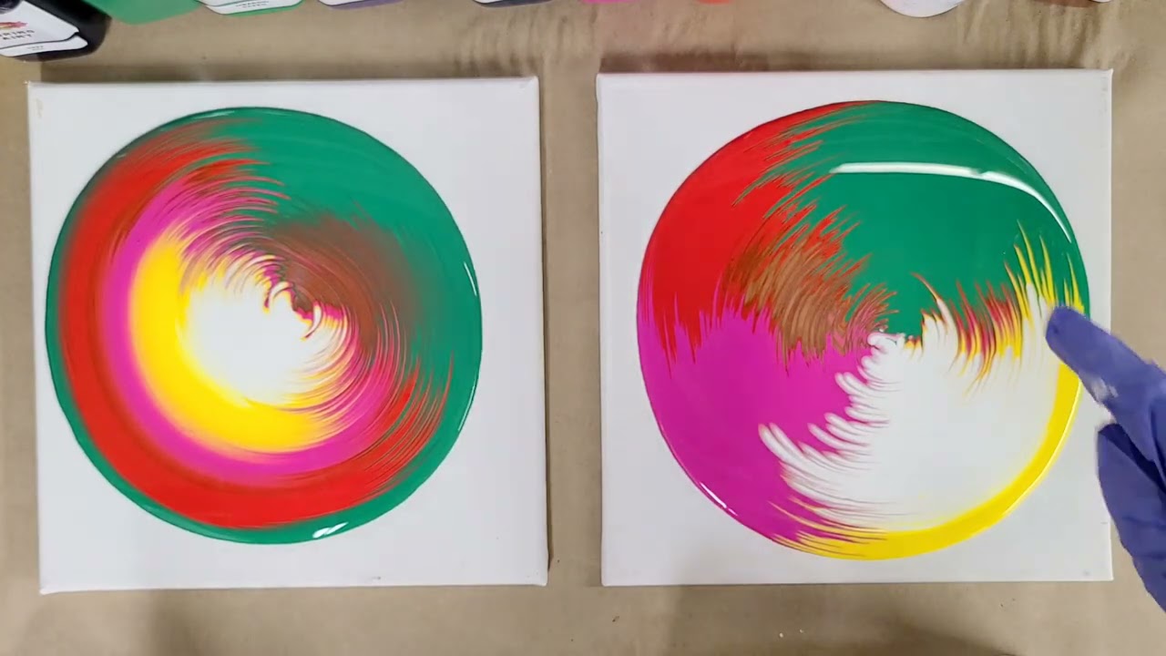 Using a split cup vs a regular cup for acrylic pouring
