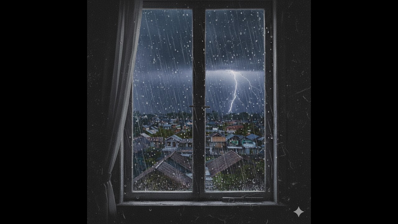 ASMR Heavy Rain at Night for a Good Night's Sleep (No Music)