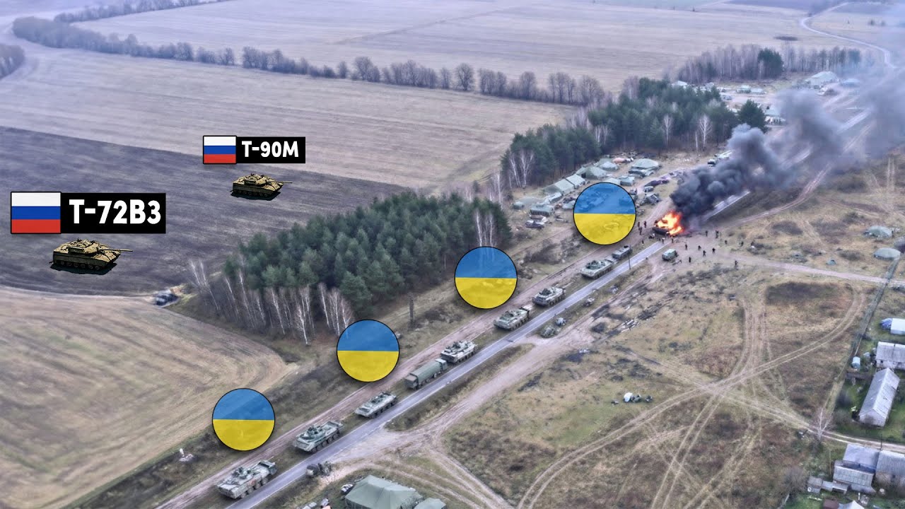 Украинская колонна вошла в каньон &mdash; российские танки мгновенно открыли огонь