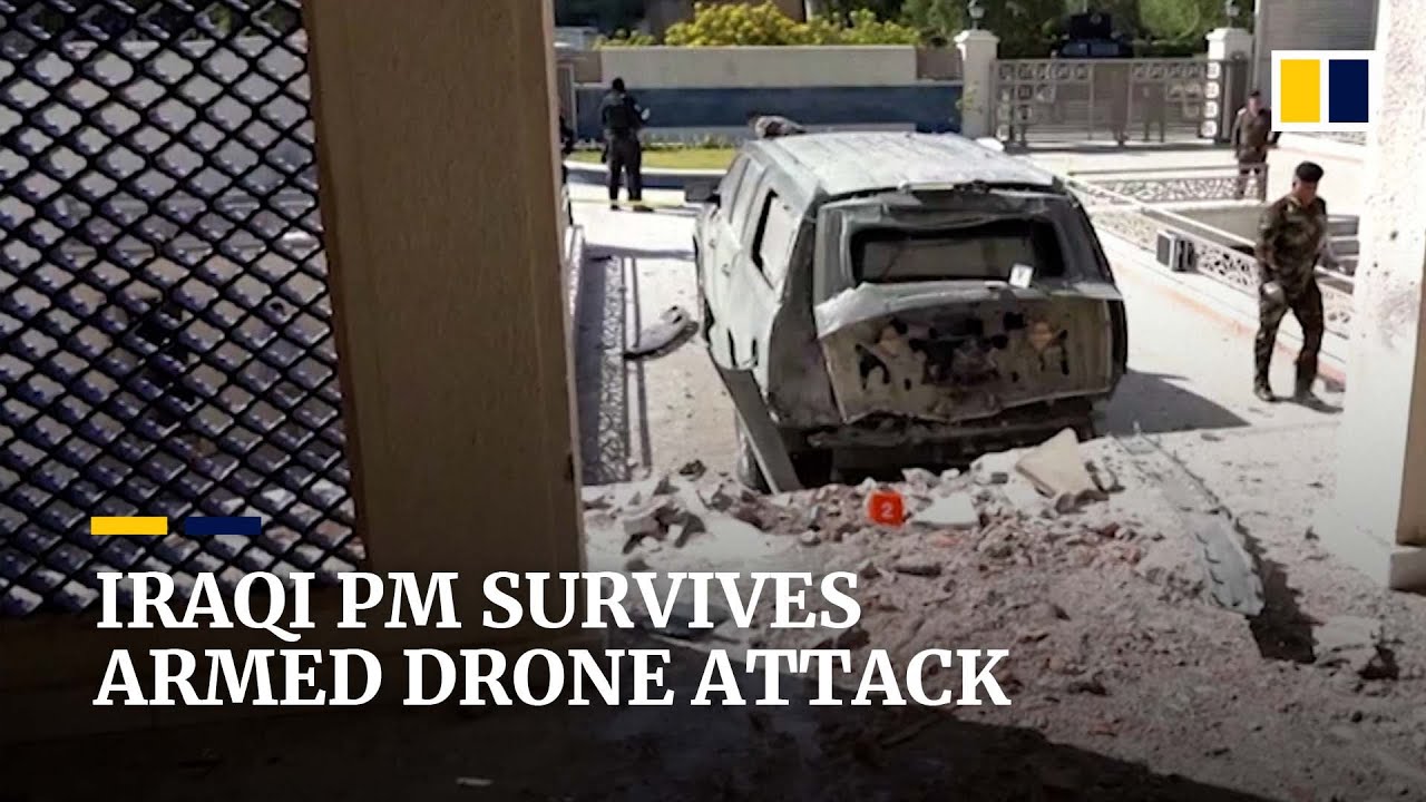 Iraqi prime minister escapes assassination attempt using armed drones to target his Baghdad home