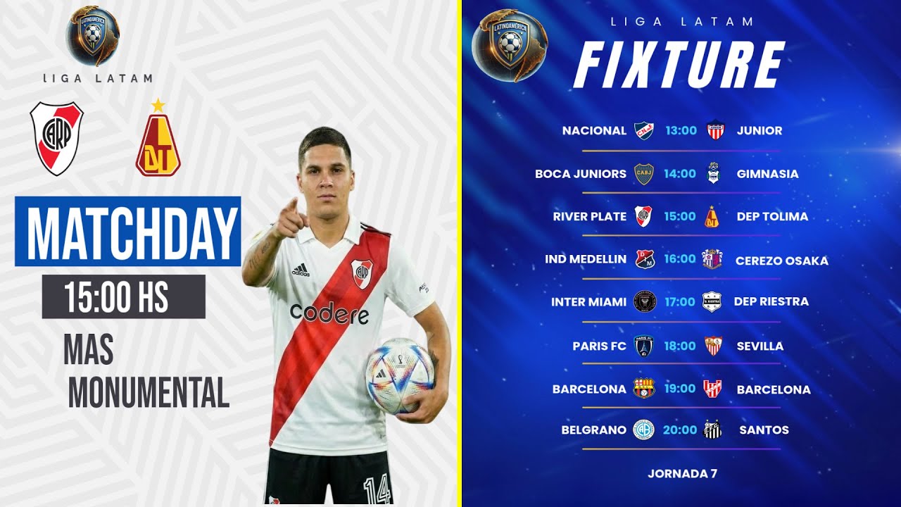 🔴 Fecha 7| Liga Latam | River Plate vs Tolima - Matchday l #SomosLatam