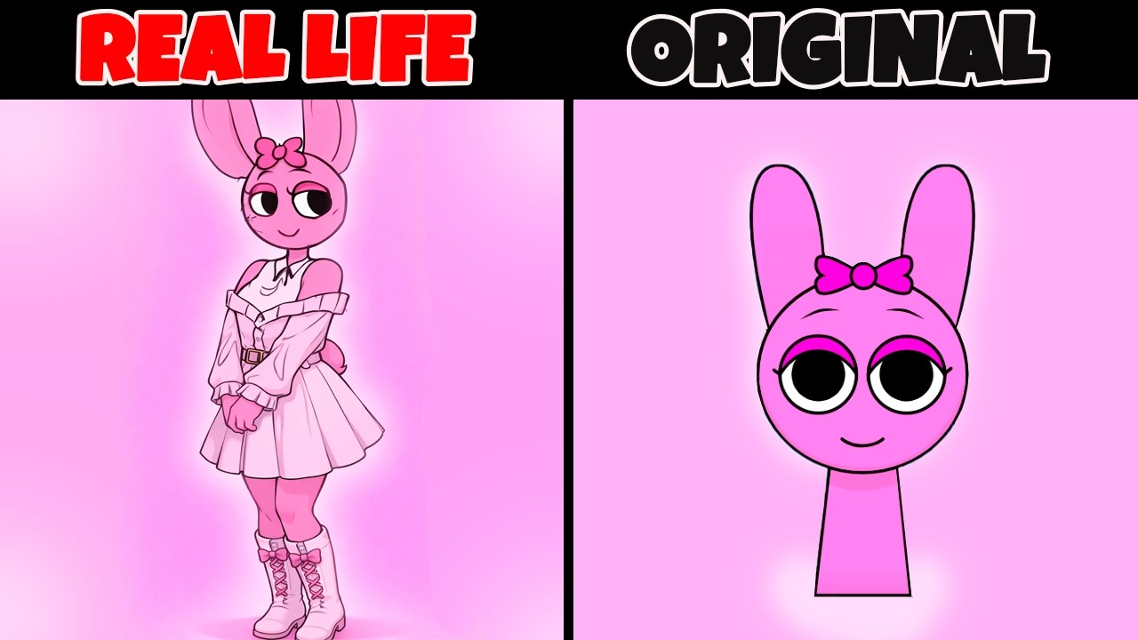 Sprunki Pinki 🩷 | Original vs Real Life