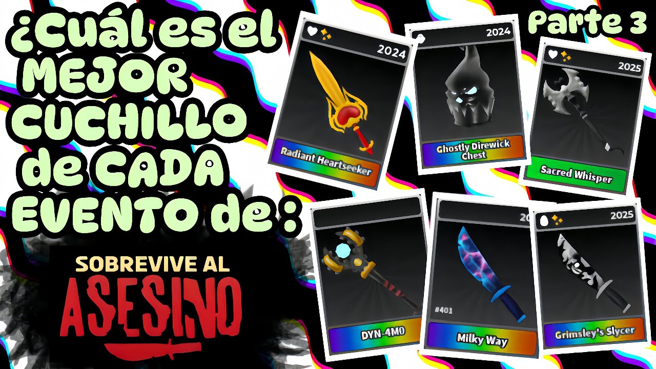 ⚔️¿Cuál es el MEJOR CUCHILLO de cada EVENTO de SOBREVIVE AL ASESINO? - PARTE 3 - Stk roblox 