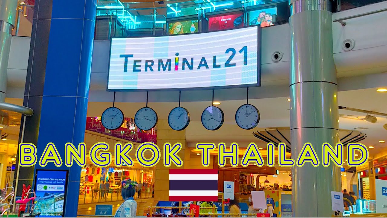 Walking Tour of Terminal 21 Shopping Mall Bangkok Thailand 2022