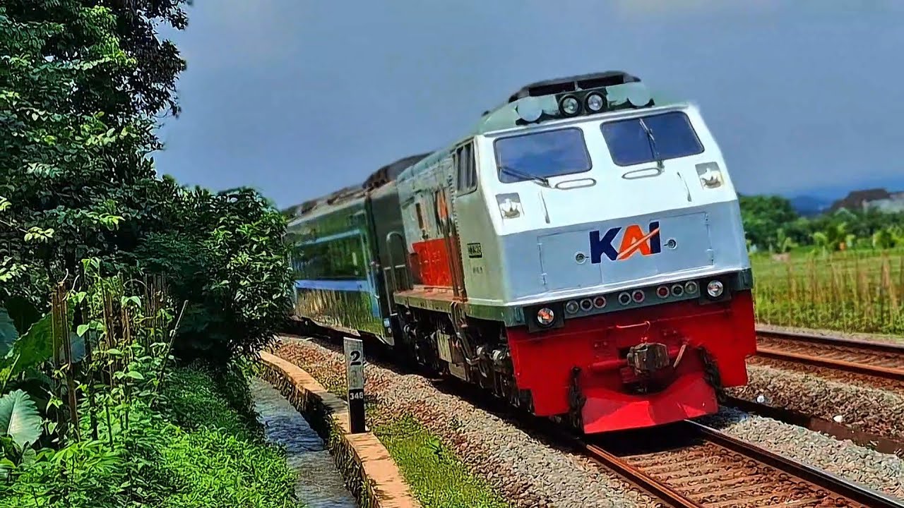 KERETA API PANJANG‼️ MENEMUKAN 33 KERETA API NGEBUT  DI PERLINTASAN MENIKUNG