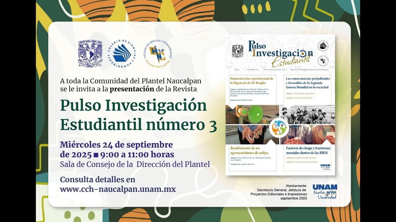 Presentación del Proyecto Editorial | Pulso Investigación Estudiantil No. 3