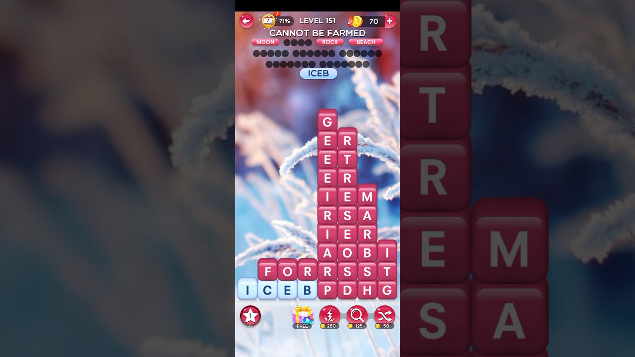 Word Crush Level 151 | Word Crush Cannot Be Farmed