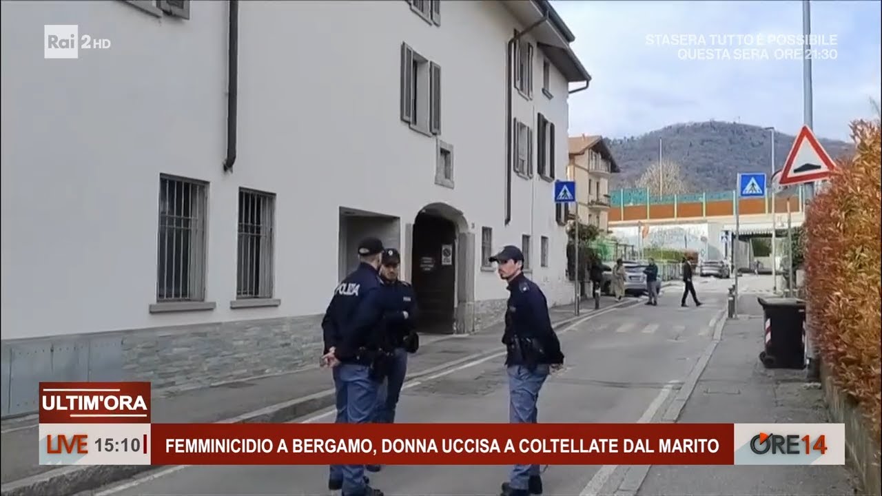 Bergamo, donna uccisa a coltellate in casa dal marito - Ore 14 del 18/03/2026