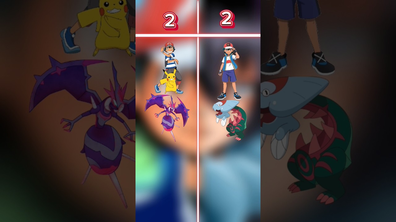 Ash's Galar Team Vs Ash's Alola team #vs #shorts