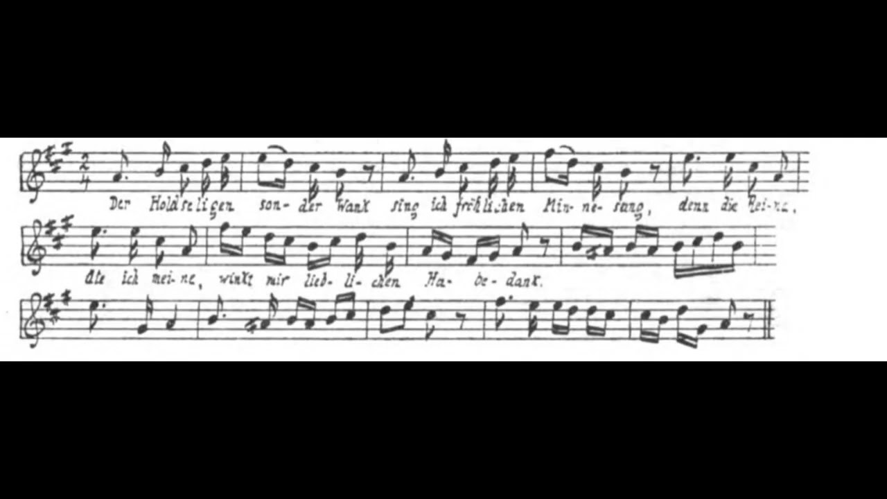 Biamonti 259 – Minnlied “Der Holdseligen sonder Wank sing ich ...” - Ricostruzione Congetturale