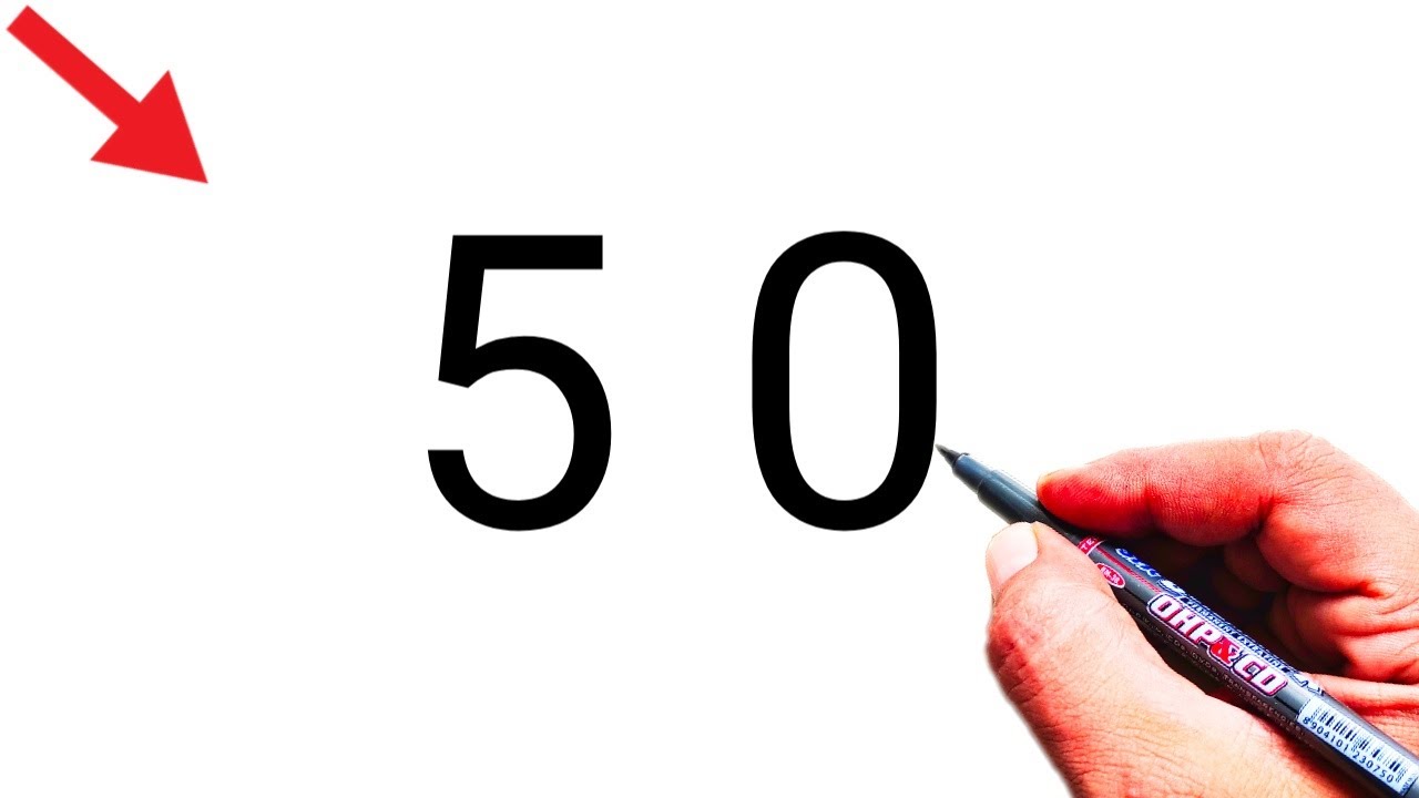 How to Draw A Road Roller From Number 50 | Easy Road Roller Drawing | Number Drawing