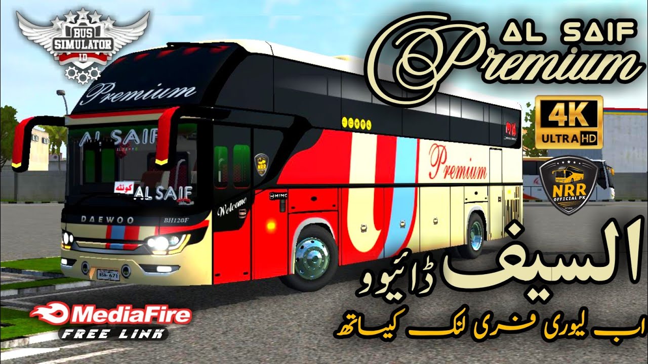 Al Saif Premium Free Livery || Balochistan Buses || Bussid Liveries || NRR