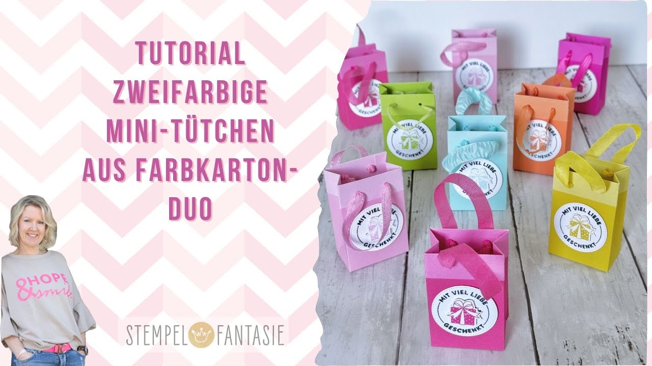 Tutorial Zweifarbige Mini-Tütchen mit Farbkarton-Duo