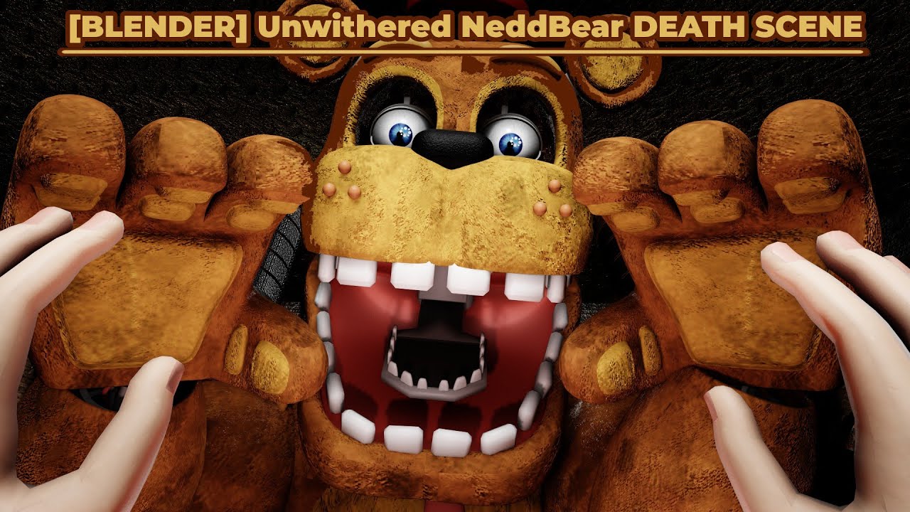 [BLENDER FNAF] Unwithered Neddbear DEATH SCENE