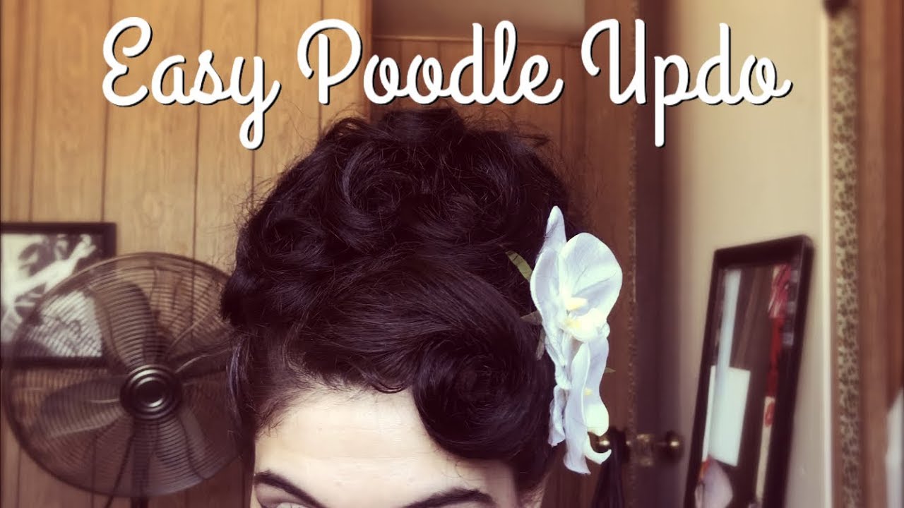 Easy Vintage Poodle Updo With Hot Rollers/Hot Sticks