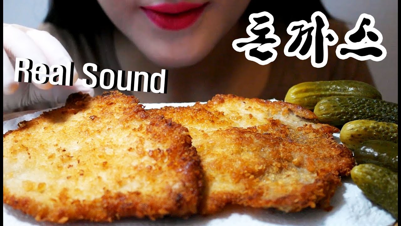수제 돈까스 + 딸기잼 리얼사운드 |Extreme Crunchy Pork Cutlet ASMR Mukbang Real Sounds| Eating Show