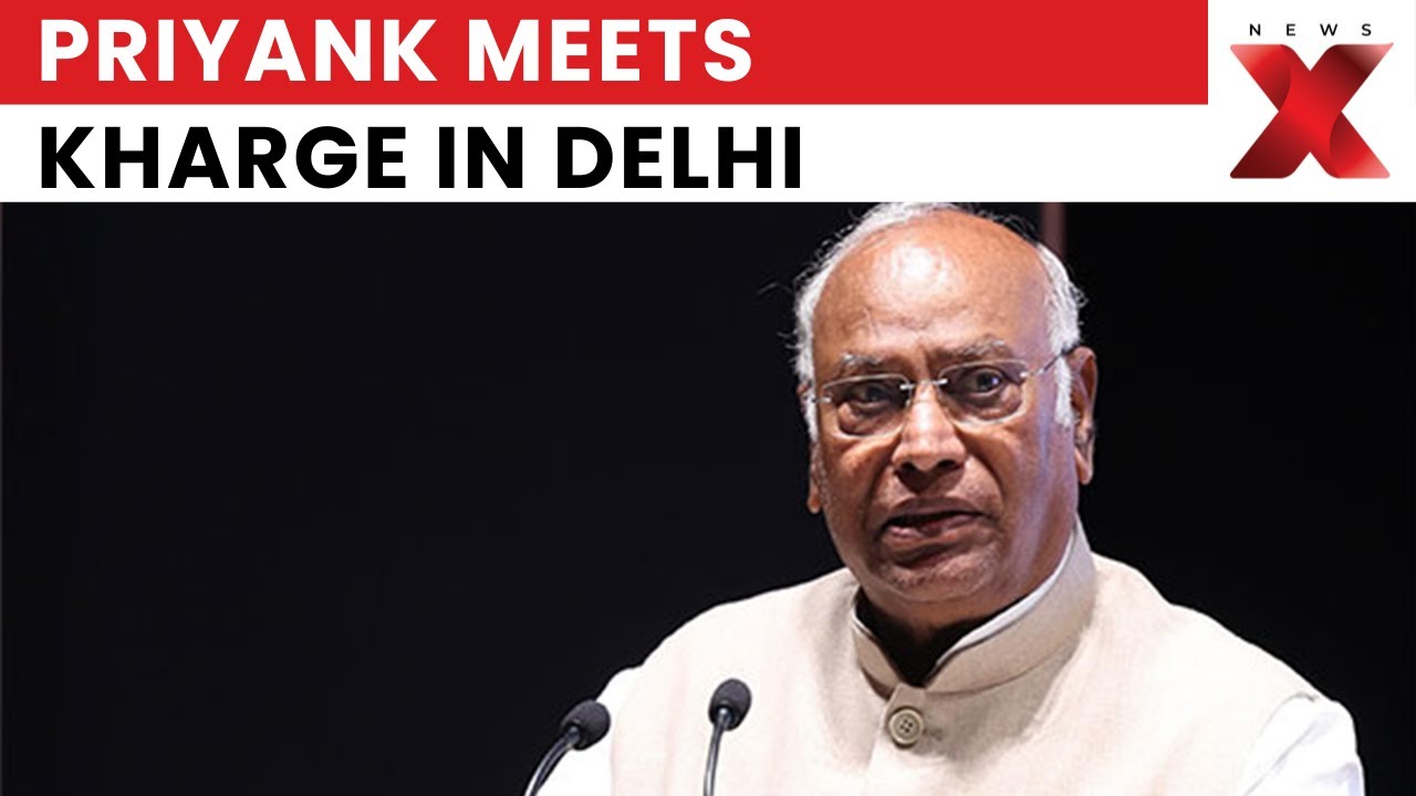 Karnataka CM Row: Priyank Kharge Meets Mallikarjun Kharge in Delhi Amid Tensions