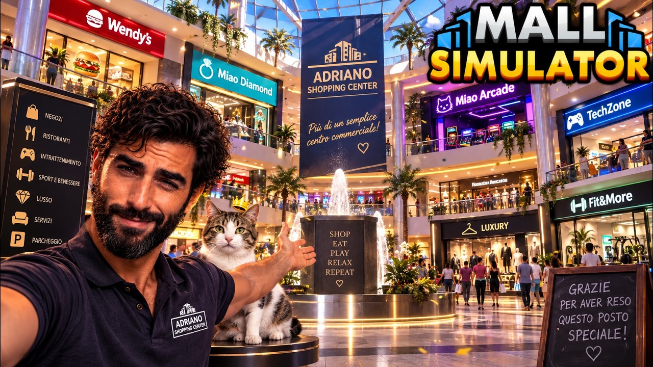 Il gatto imprenditore, completa il centro commerciale! 🐱🏆Mall Simulator ITA Ep.12