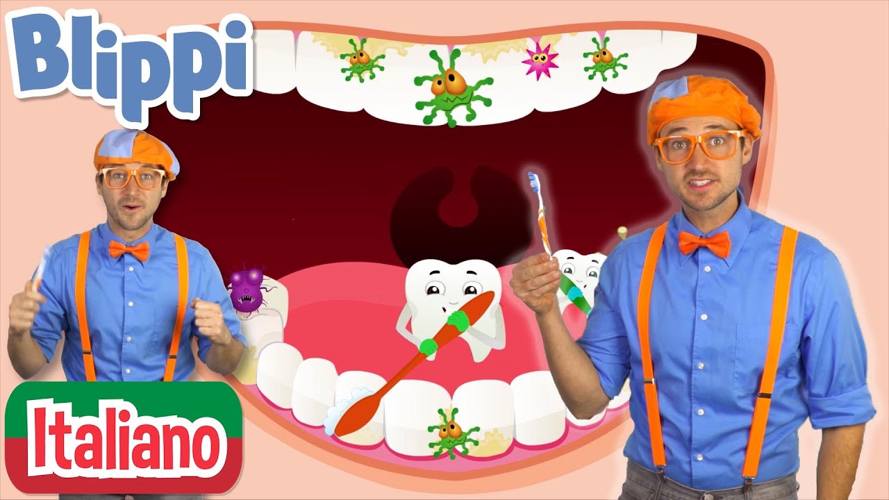 Laviamoci i denti | Blippi in Italiano | Video educativi per bambini