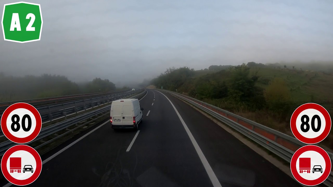 Autostrada A2 tratto S. Onofrio-Gioia Tauro 26/10/2018