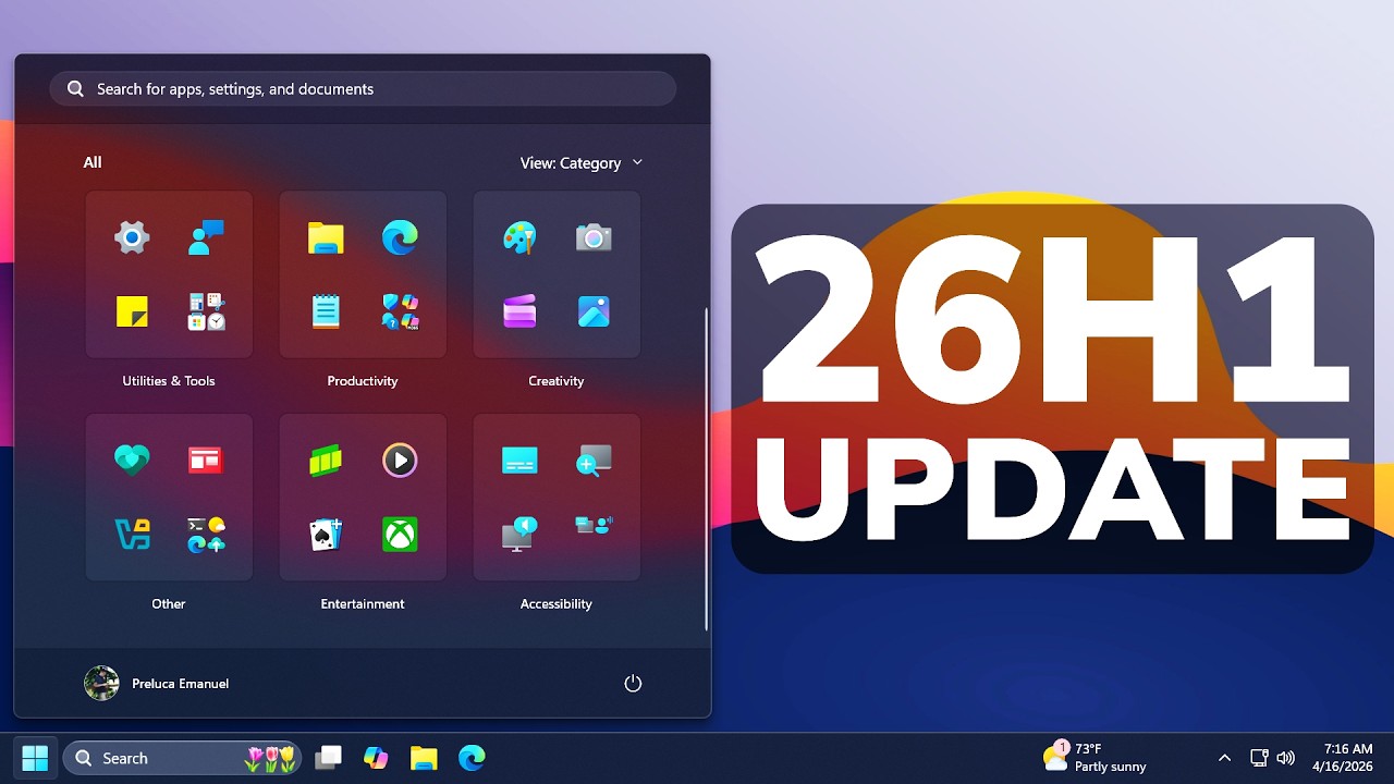 Новое обновление Windows 11 26H1 от апреля 2026 г. &ndash; новые функции и изменения (KB5083768)