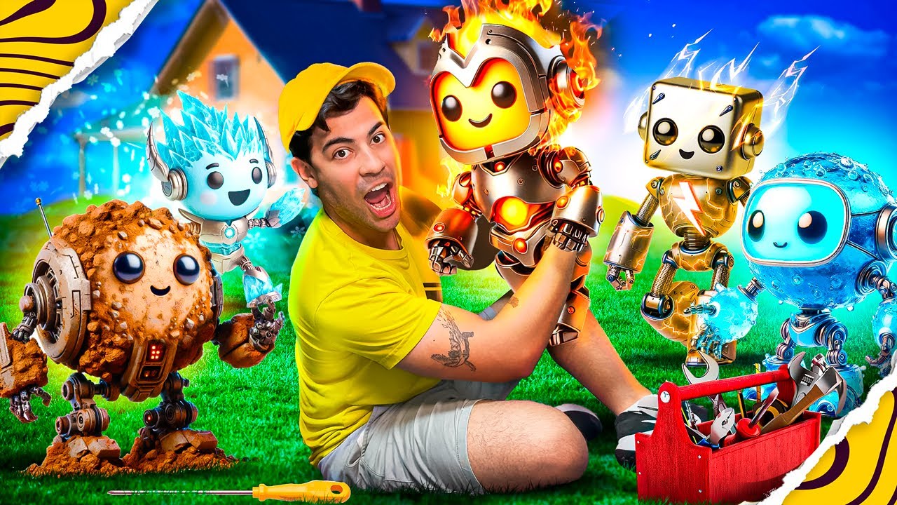 Criei BOTFRIENDS com ELEMENTOS na VIDA REAL