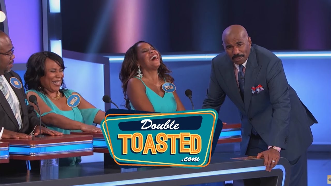 STEVE HARVEY FLIPS OUT AT FAMILY FEUD CONTESTANTS - Double Toasted Highlight